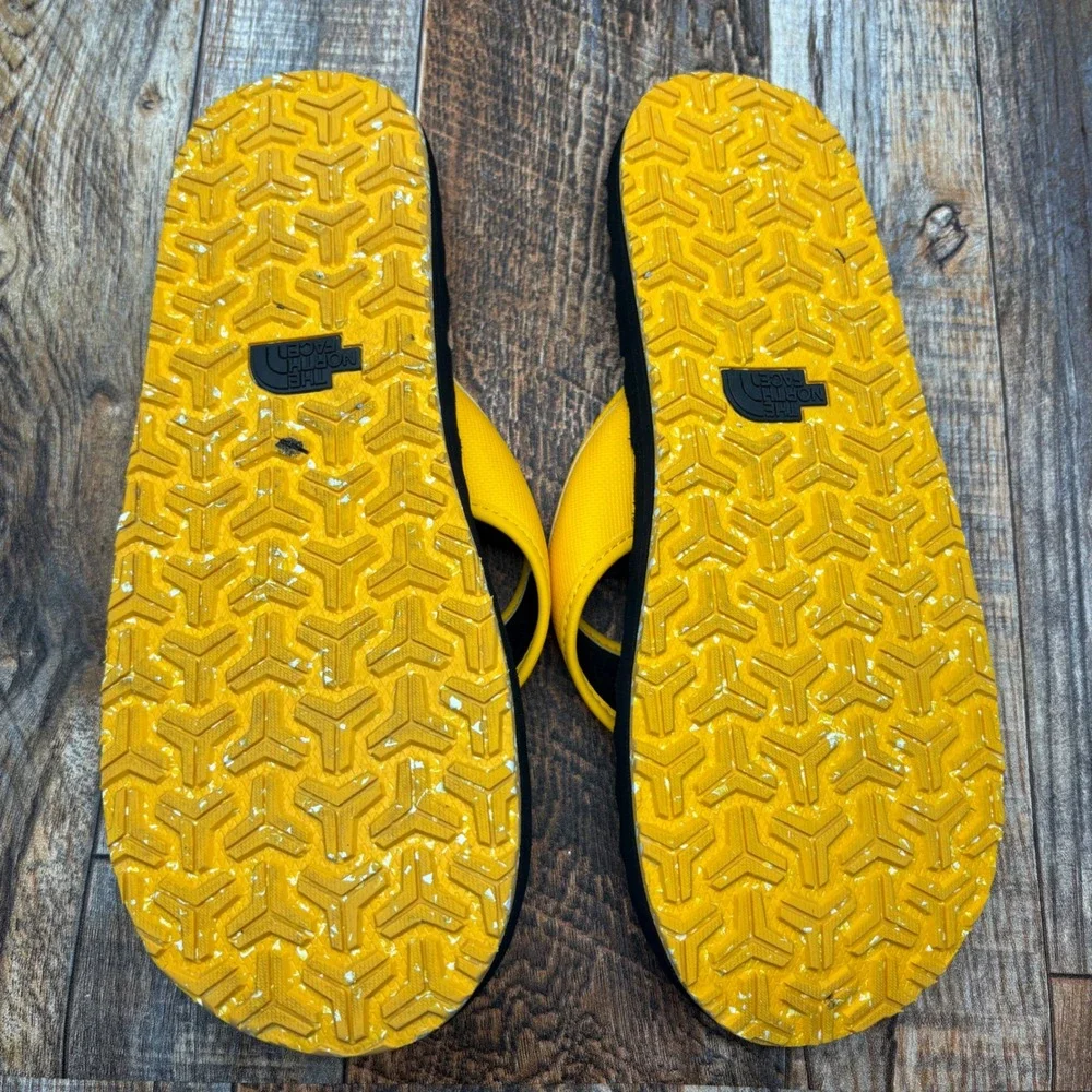 The North Face Base Camp II Mens Flip Flops Yellow Black Size 11 NF0A47AA